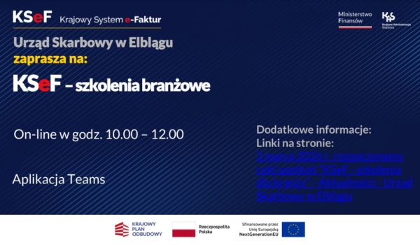 KSeF dla branż - szkolenia on-line